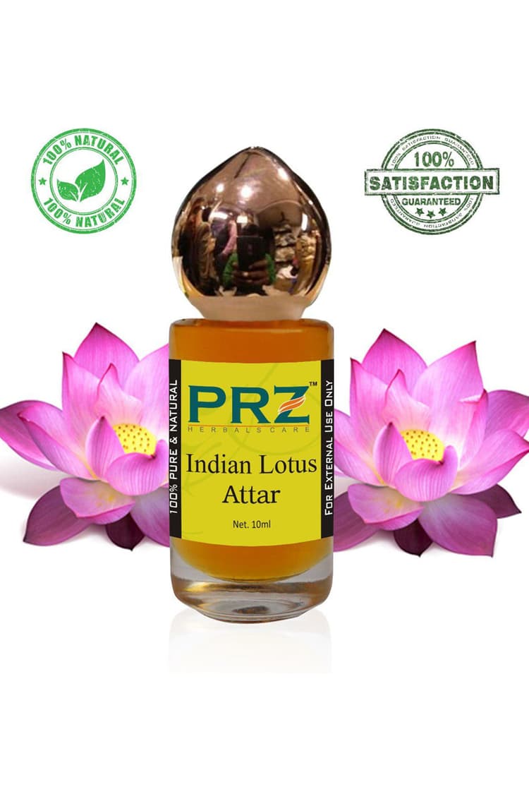 PRZ Indian Lotus Attar Roll On Unisex 10 Ml Pure Natural Non Alcoholic