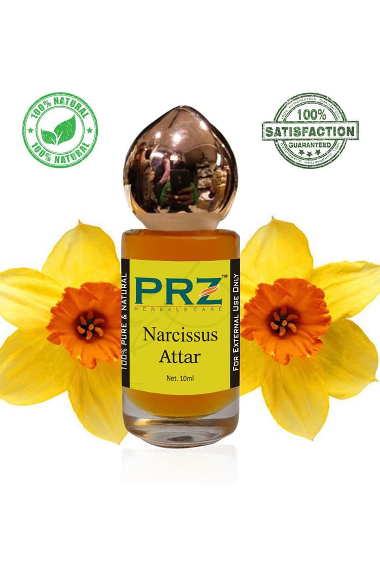 PRZ Narcissus Attar Roll On Unisex 10 Ml Pure Natural Non Alcoholic