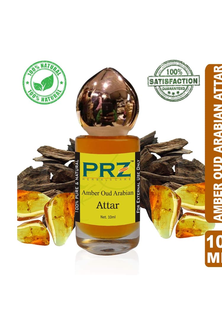 PRZ Amber Oud Arabian Attar Roll On Unisex 10 Ml Natural Non Alcoholic
