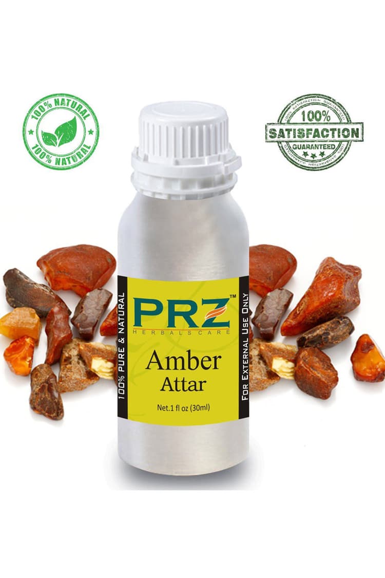 PRZ Amber Attar For Unisex 30 Ml Pure Natural Non Alcoholic