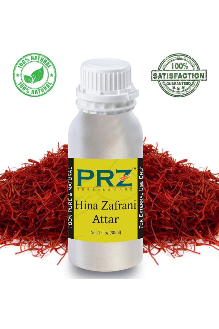 PRZ Hina Zafrani Attar For Unisex 30 Ml Pure Natural Non Alcoholic