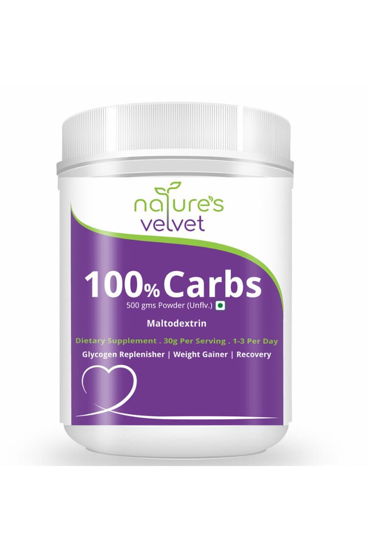 Natures Velvet 100 % Carbs 1.1 Lbs Unflavoured For Weight Gain