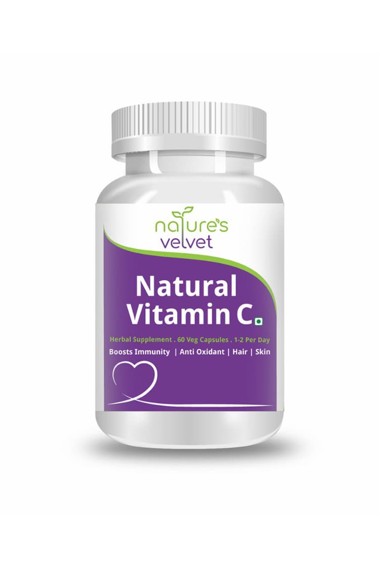 Natures Velvet Natural Vitamin C 500Mg 60 Veggie Capsules
