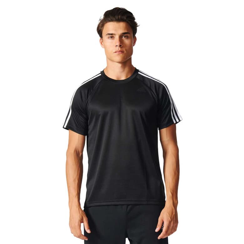 Adidas D2M 3S Mens T-Shirts (Black)