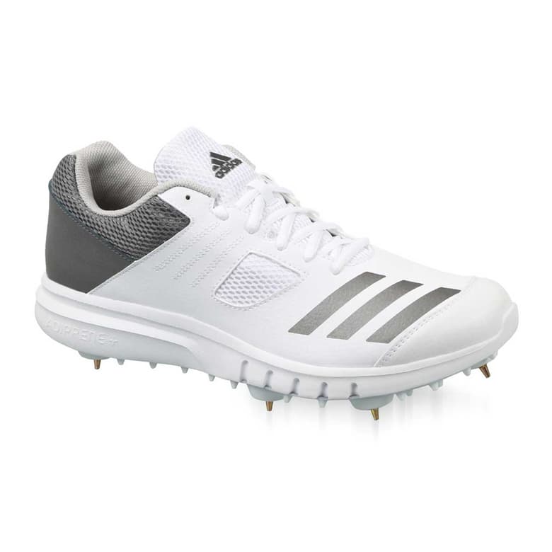 Adidas Howzat Spike Cricket Shoes (White/Grey)