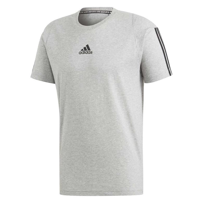 Adidas Must Have 3 Stripes Mens T-Shirt (Grey/Blac