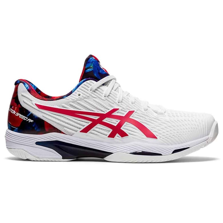 Asics Solution Speed FF 2 LE Mens Tennis Shoes (White/Classic Red)