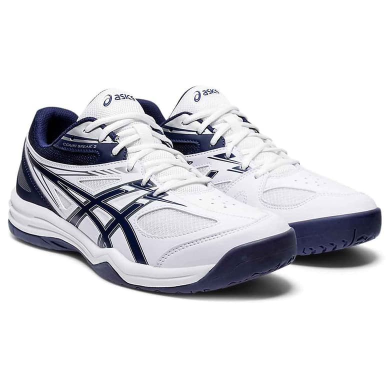 Asics Court Break 2 Indoor Court Shoes (White/Peacoat)