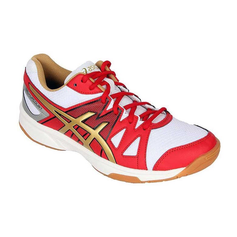 Asics Gel-Upcourt Squash Shoes (White/Gold/Grey)