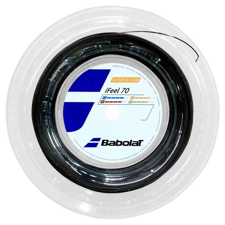 Babolat IFEEL 70 Badminton String Reel (Black, 200M)