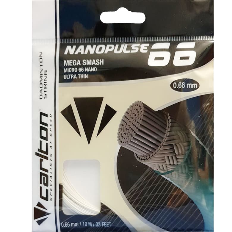 Carlton Nanopulse 66 Badminton String (White)