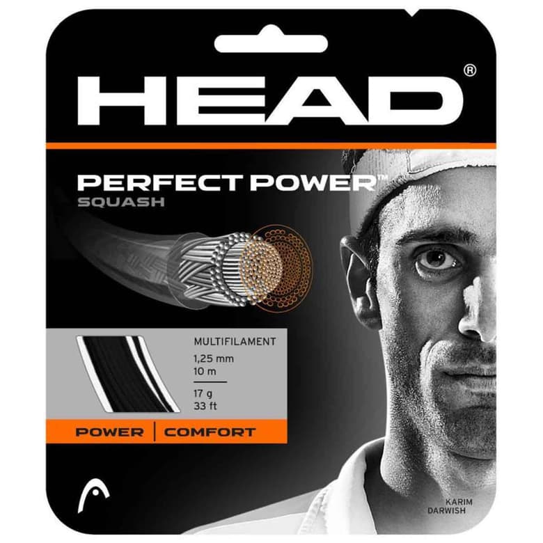 Head Perfect Power Squash String (Black)