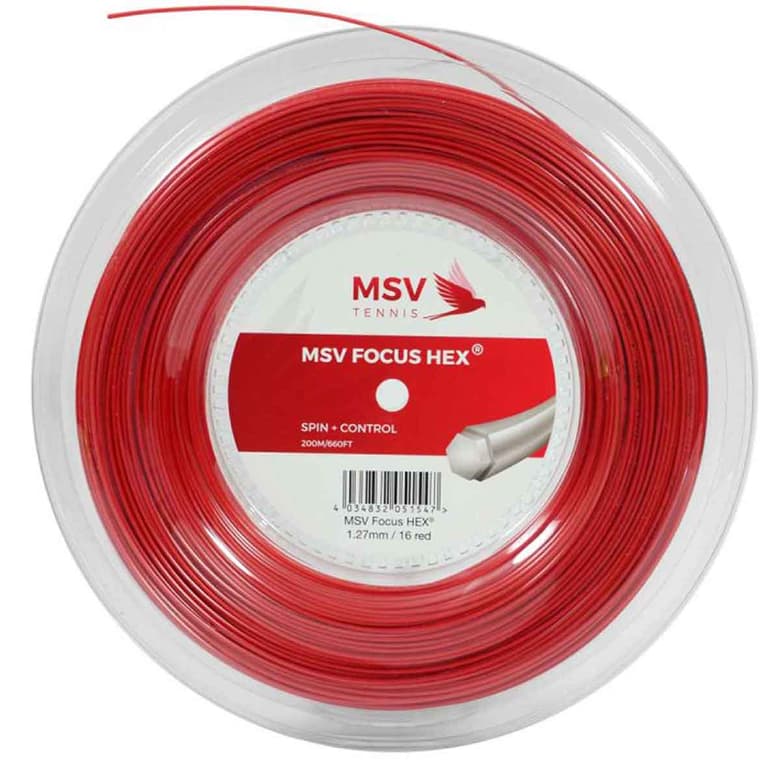 MSV Focus Hex Tennis Reel (Red, 200MM)