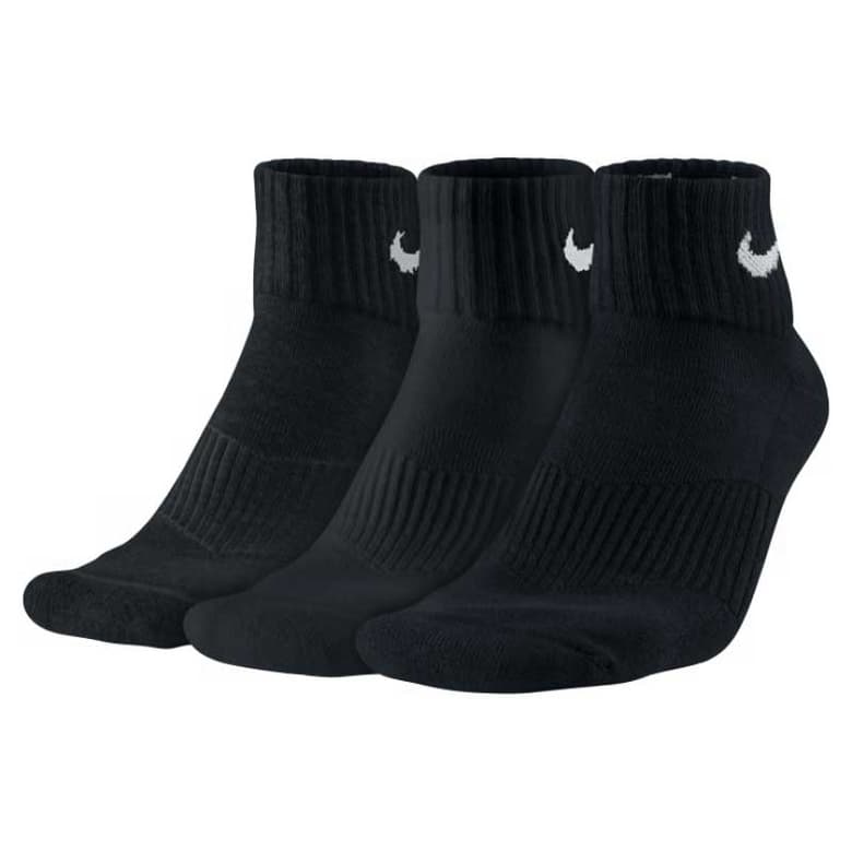 Nike Cotton Cushion Quarter Socks (Black)