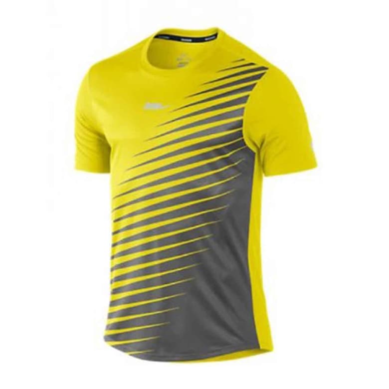 Nike-Men's-Sublimated-Running T-Shirt (Yellow)