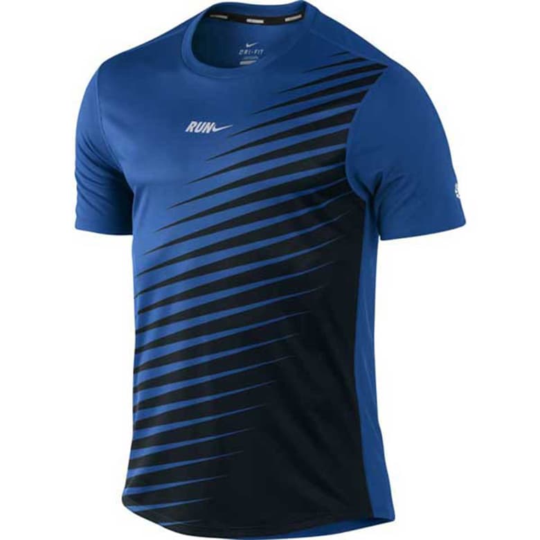 Nike-Men's-Sublimated-Running T-Shirt (Blue)
