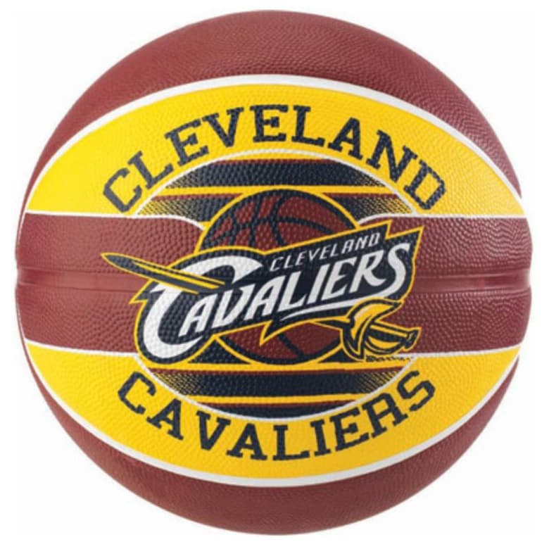 Spalding Team Cavaliers Basketball (Yellow/Brick, 