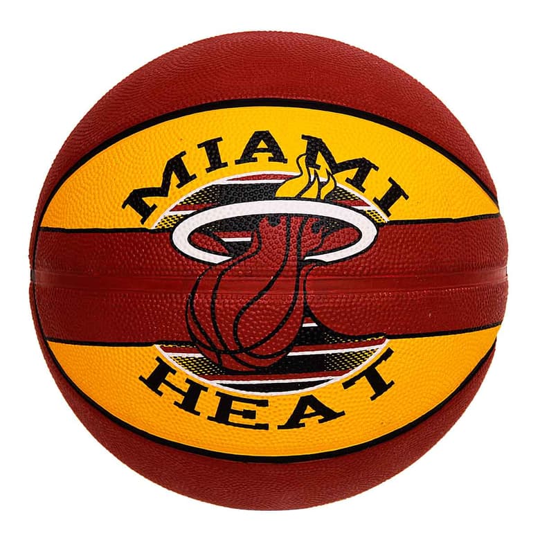 Spalding Miami Heat Basketball (Brick/Yellow, Size