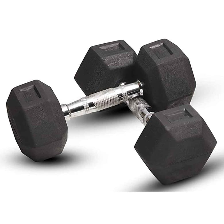 STAG Hex Rubber Dumbbell - 25Kg Pair