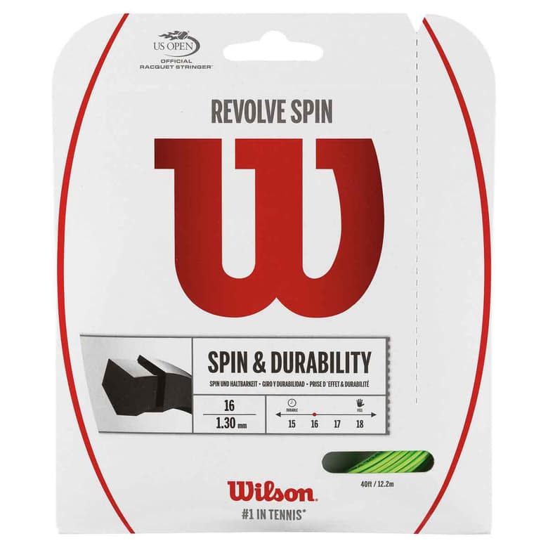 Wilson Revolve Spin Tennis String (12M, Green)