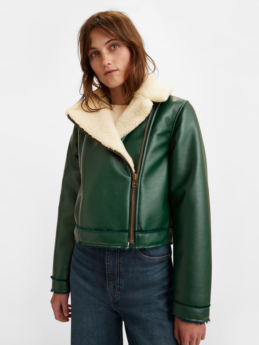 Buy Levi's® Made & Crafted® Women's Sherpa Crop Moto Jacket| Levi's® HK  Official Online Shop