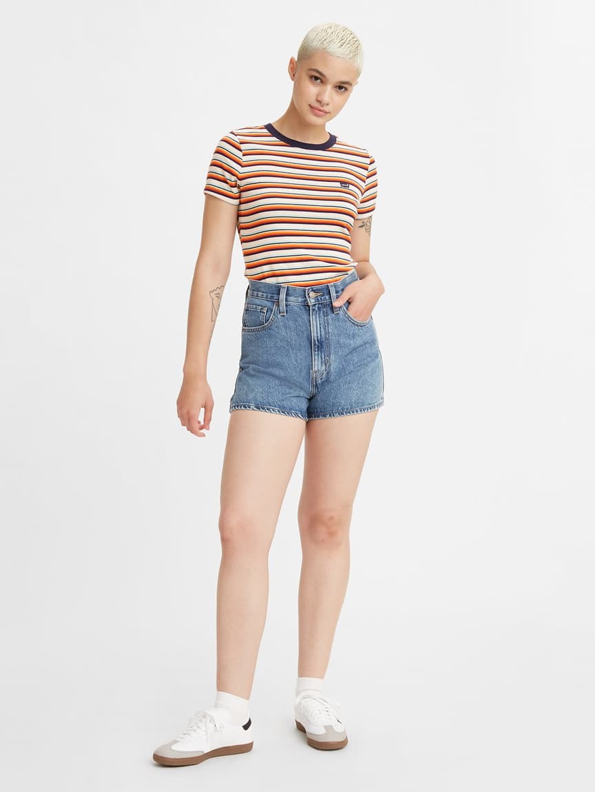 Top 76+ imagen high waisted mom shorts levi’s