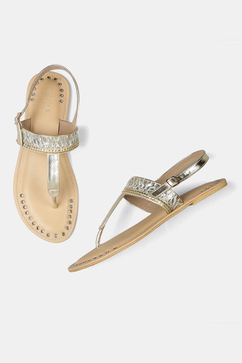 Discover 96+ biba gold sandals best