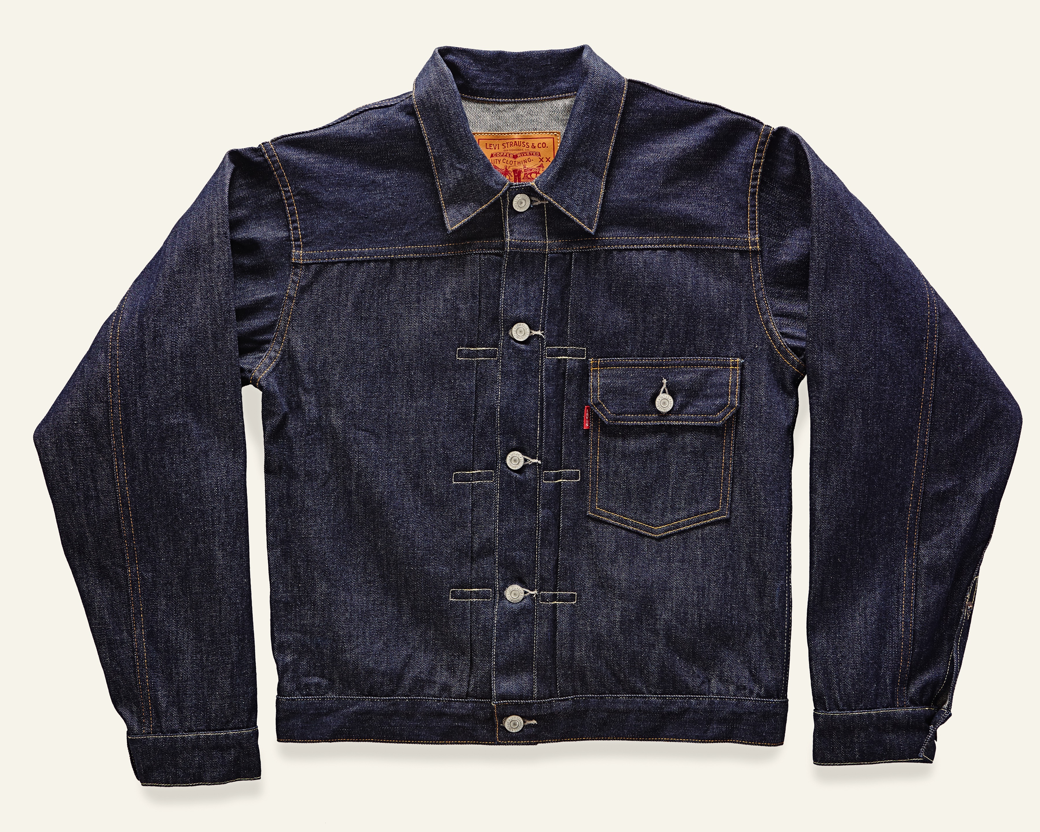 Vintage Levis Jacket Big E Denim Lvc Repro Dark Type II Xs 