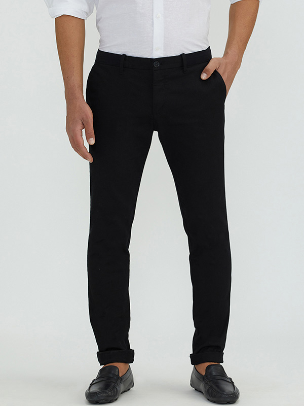 Buy INDIAN TERRAIN Mens Slim Fit 4 Pocket Solid Trousers Urban Fit   Shoppers Stop