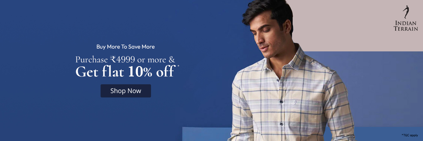 Buy Men's Clothing & Accessories Online - Indian Terrain