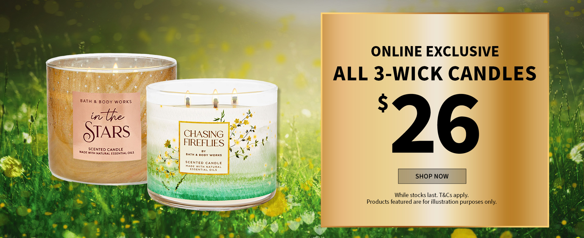3 wick Candle promo