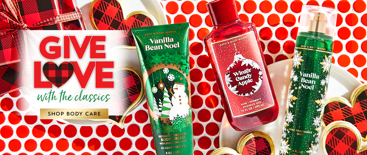 new body care bath and body works