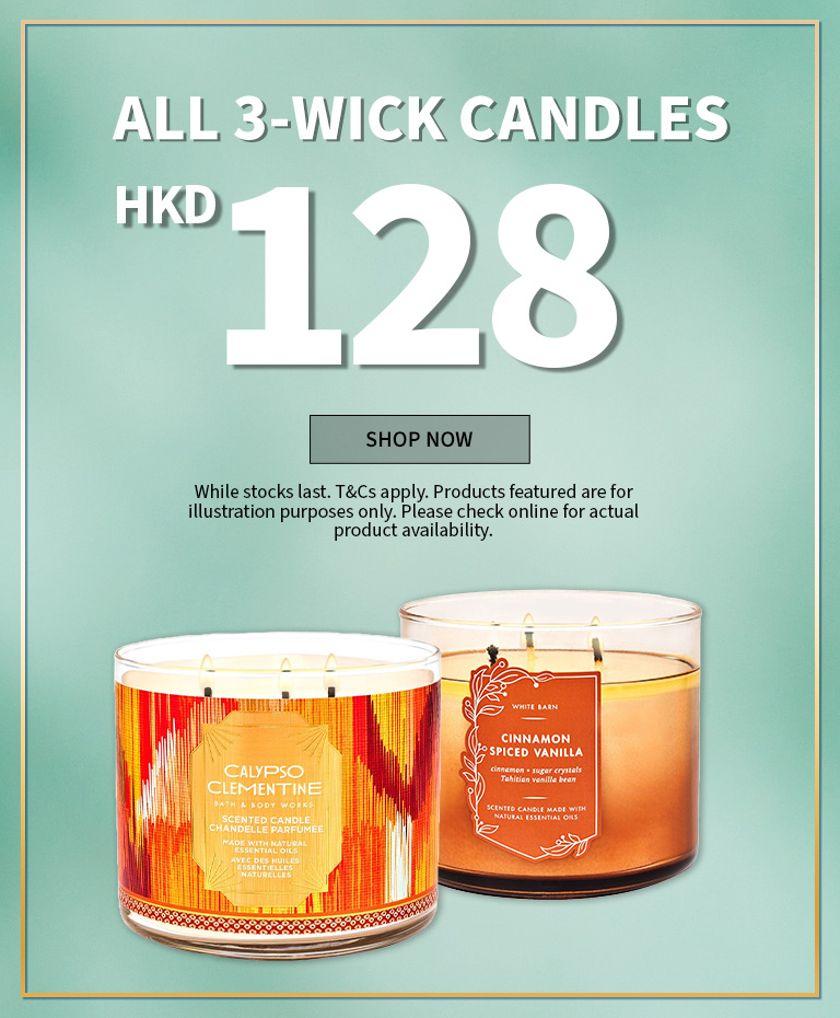 ALL 3-WICK CANDLES $$