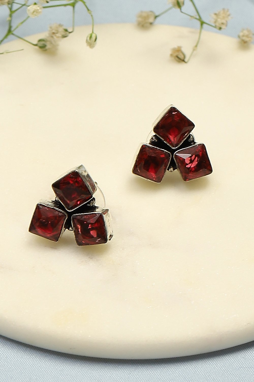 

Red Brass Earrings