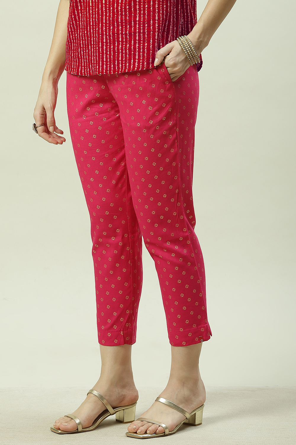 

Fuschia Viscose Narrow Pant