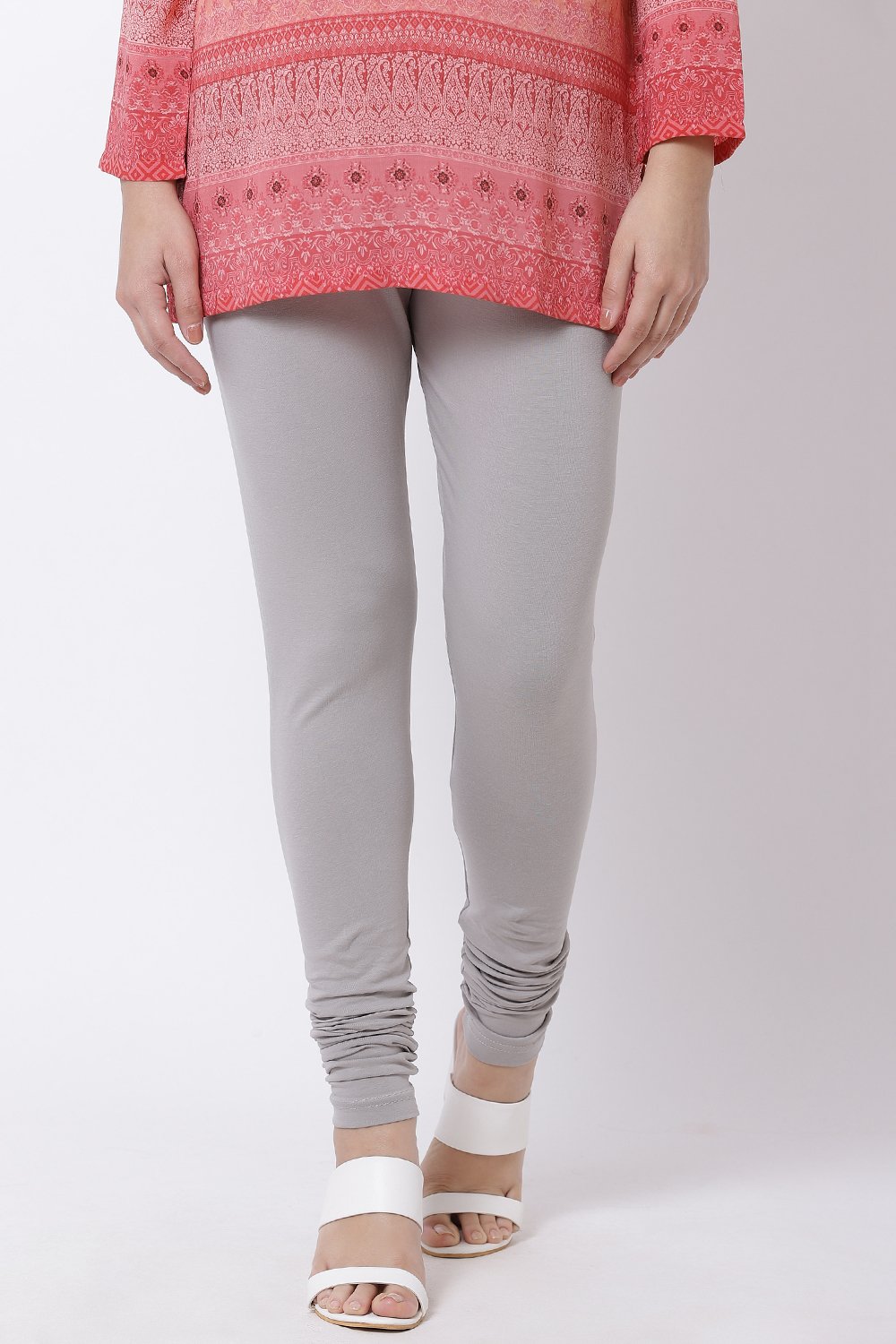 

Grey Cotton Lycra Churidar