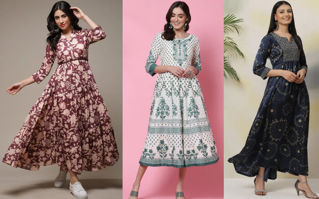 Premium Narayanpet Mercerised Cotton Long Gowns  Sheetal Fashionzz