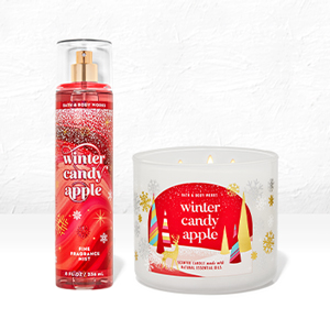 Shopw inter candy apples by Bath and Body Works