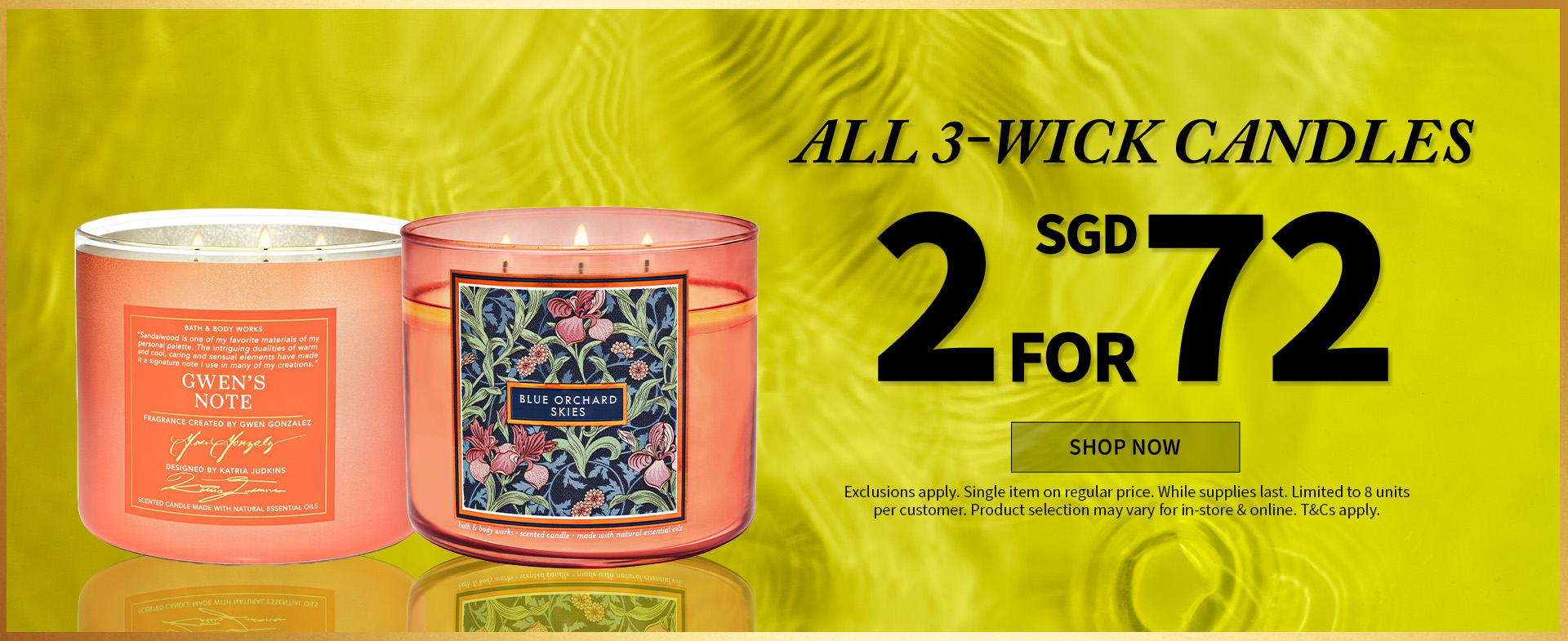 3 wick candle promo