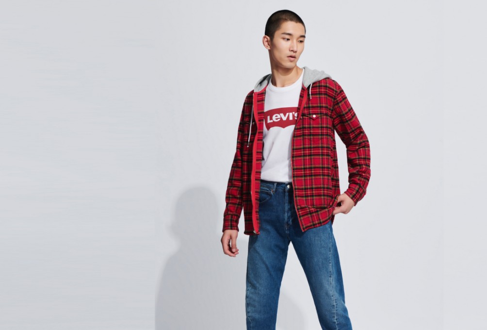Levis Engineered Jeans Maat 28 W28xL33.5 Levis "Teenage Riot" Reguliere Ergonomische Fit Jeans Broek Made in Japan Kleding Gender-neutrale kleding volwassenen Jeans 