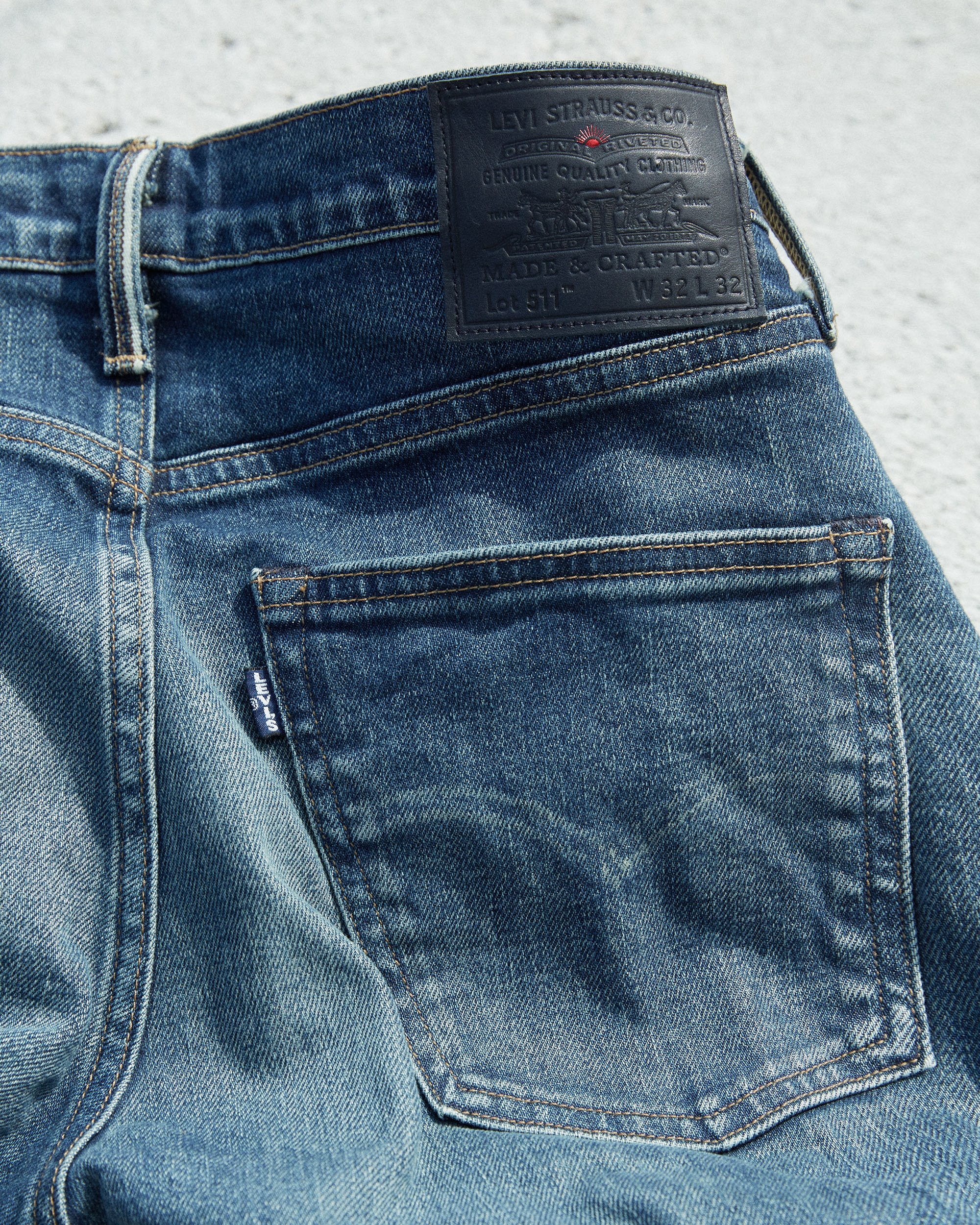 The Back View of Levi's Made in Japan Collection Jeans - Levi's Hong Kong