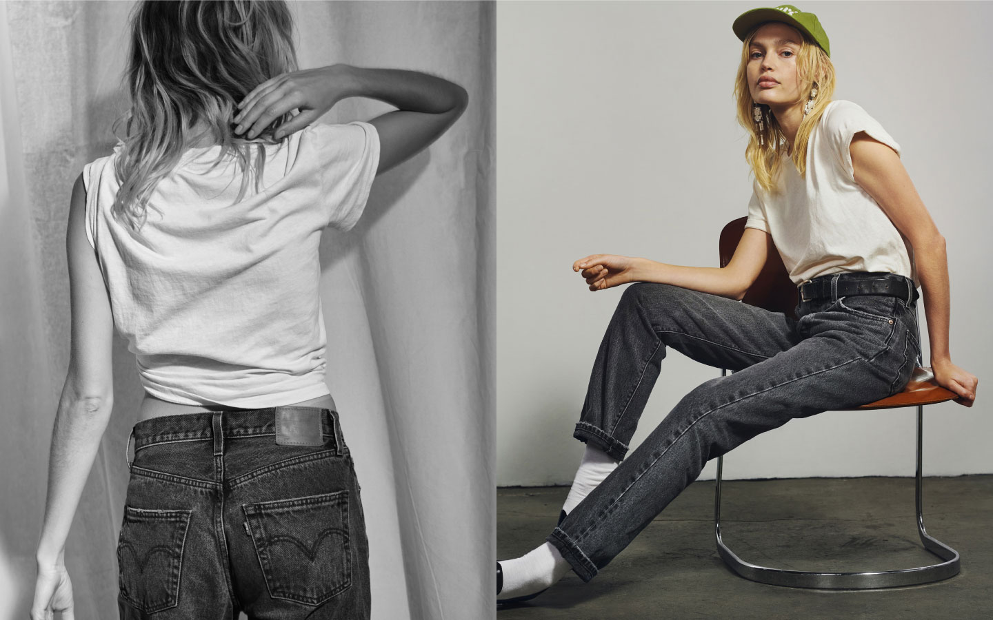 Famous Model Staz Lindes in 501 Jeans and T Shirt - Levi's Hong Kong