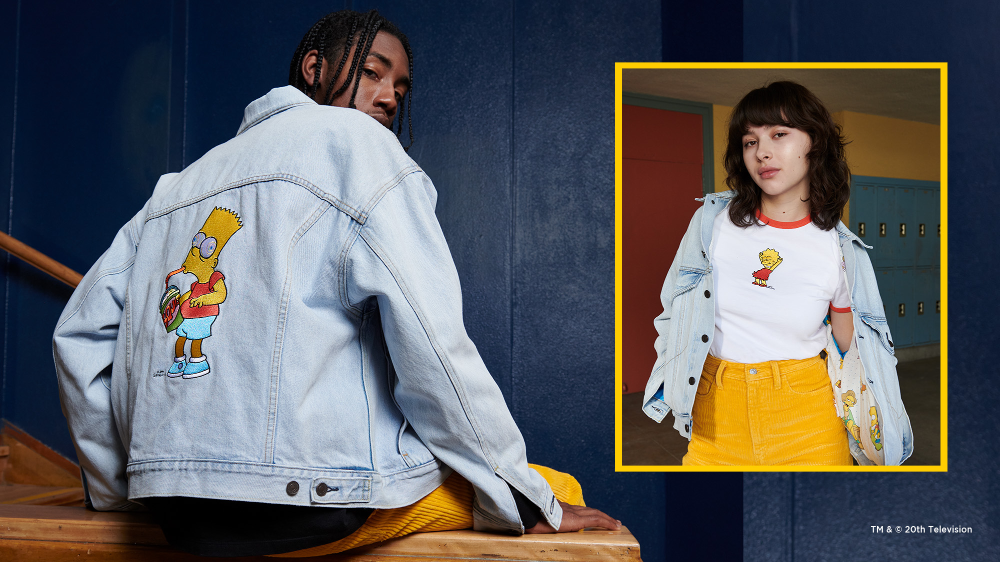 Men Denim Jacket and Women top from The Simpsons Collection - Levi's Hong Kong