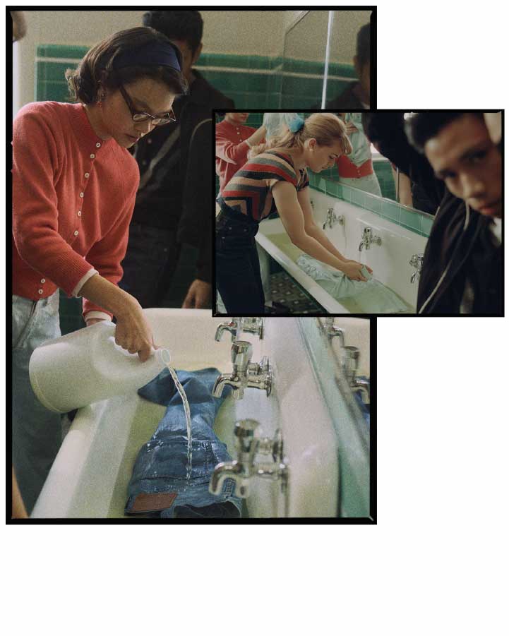 Students bleach their Levi's 501 jeans into white colour - Levi's Hong Kong