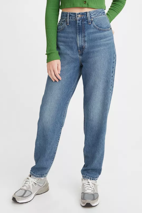 high loose taper jeans