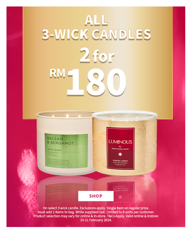 All 3-Wick Candles 2 For $$